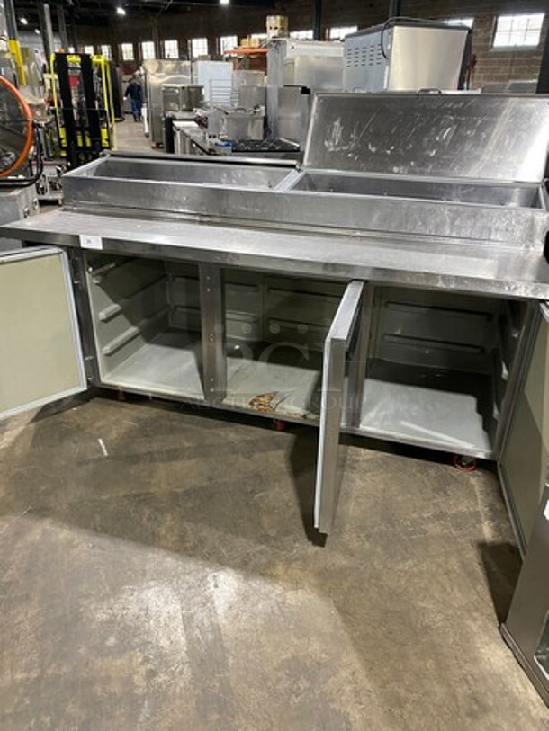 Victory Commercial Refrigerated Pizza Prep Table! With 3 Door Storage Space Underneath! All Stainless Steel! Model: VPT88 SN: P0277405 115V 60HZ 1 Phase - Image 5 of 10