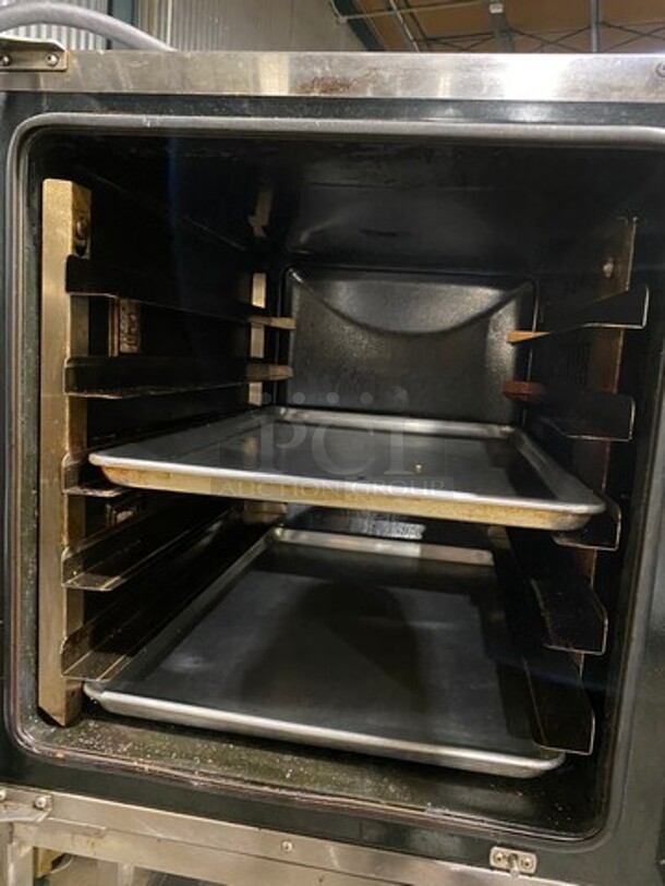 Turbo Fan Commercial Electric Powered Convection Oven! With View Through Door! With Pan Rack Underneath! All Stainless Steel! On Casters! Model: E32D5 SN: 755796 208V - Image 6 of 9