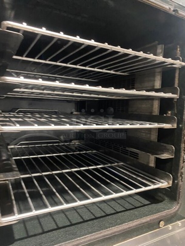 Turbo Fan Commercial Electric Powered Double Deck Convection Oven! With Metal Oven Racks! All Stainless Steel! On Legs! 2x Your Bid Makes One Unit! Model: E32D5 SN: 740087 208V - Image 7 of 11