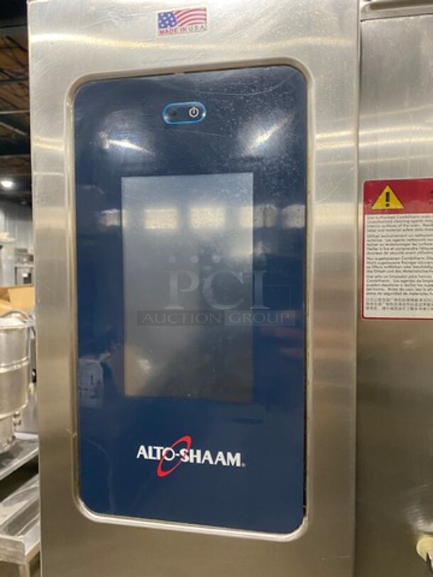 LATE MODEL! 2015  Alto Shaam Commercial Electric Powered Combitherm Convection Oven! With Underneath Storage Space! All Stainless Steel! On Legs! Model: CTP1010E SN: 1523110000 208/240V 60HZ 3 Phase! Working When Removed!  - Image 8 of 12