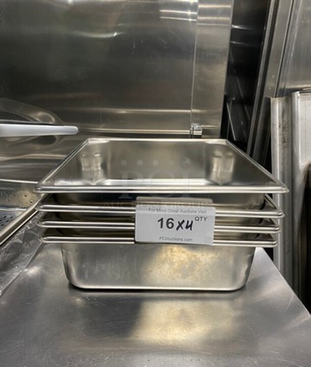 NEW! Commercial Steam Table/ Prep Table Food Pans! All Stainless Steel! 4x Your Bid!