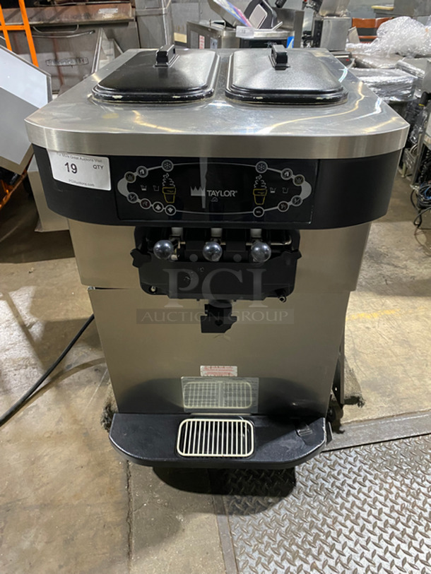 2012 Taylor Crown Commercial 2 Flavor Soft Serve Ice Cream Machine! All stainless Steel! Model: C72227 SN: M2055031 208/230V 60HZ 1 Phase