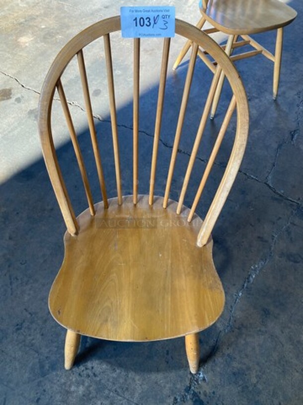 Brown Wooden Dining Chairs! 3x Your Bid! - Image 4 of 4