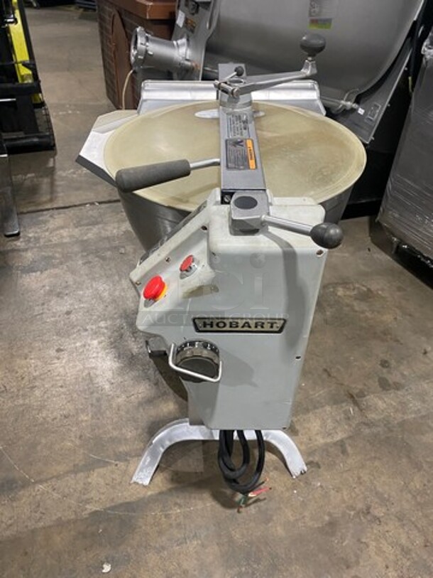 NICE! Hobart Commercial Vertical Cutter/Mixer/Mincer! All Stainless Steel! On Legs! WORKING WHEN REMOVED! Model: HCM450 SN: 311223674 200V 60HZ 3 Phase - Image 3 of 9