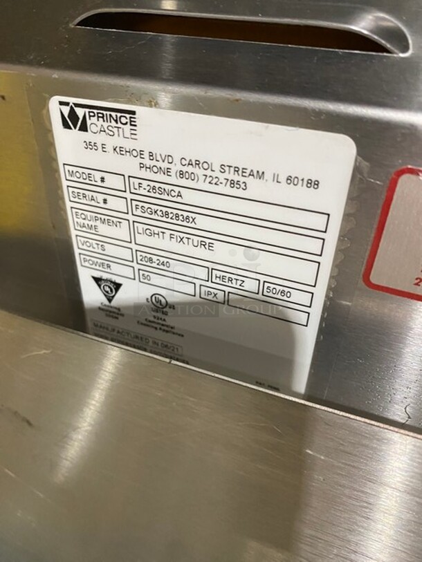 Prince Castle Crisp N Hold Fry Warmer Dump Station! MODEL LF26SNCA SN: FSGK382836X 208-240V  - Image 8 of 8