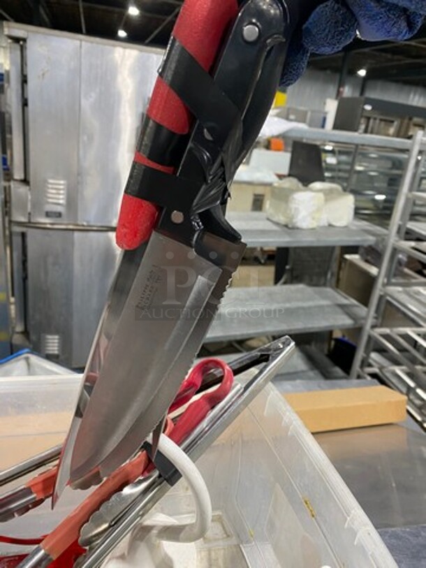 ALL ONE MONEY! MISCELLANEOUS ITEMS! Includes Assorted Tongs, Measuring Cups, Kitchen Knives And More! - Image 6 of 9