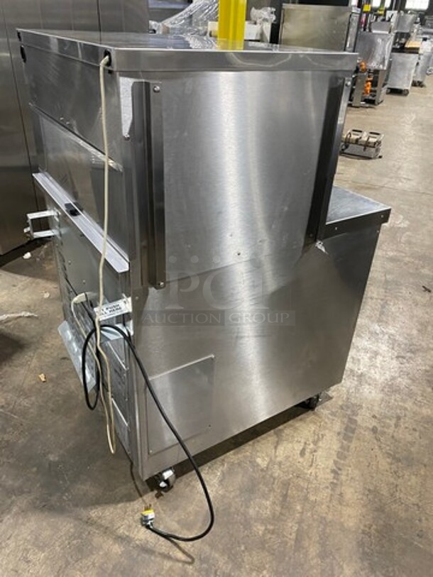 NICE! Duke Commercial Custom-Made Refrigerated Prep Table! With 2 Drawer Space Underneath! All Stainless Steel! On Casters! Model: DCDD32COOK SN: 06152658 120V 60HZ 1 Phase - Image 4 of 9