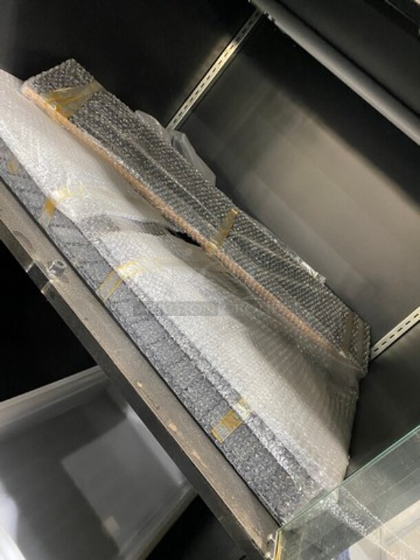 WOW! NEW! Structural Concepts Bakery Goods/Food Display Case Merchandiser! Commercial Work Top/ Prep Station! With Overhead Cabinet! With Food Pan Cut Out! 3 Small Compartment Storage! With Legs! - Image 4 of 7