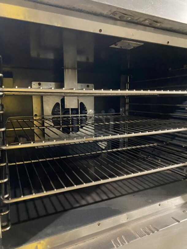 Vulcan Commercial Natural Gas Powered Double Deck Convection Oven! With View Through Door! Metal Oven Racks! All Stainless Steel! On Casters! 2x Your Bid Makes One Unit! Model: VC4GD10 SN: 481561138 - Image 6 of 11