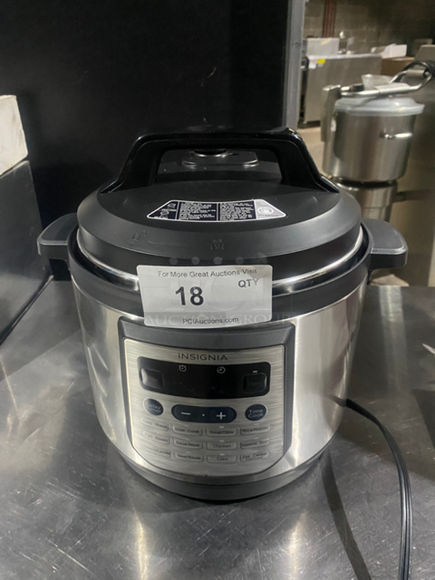 Insignia Countertop Multi-Function Pressure Cooker! Holds Up To 8 Quarts! Model: NSMC80SS9 120V 60HZ