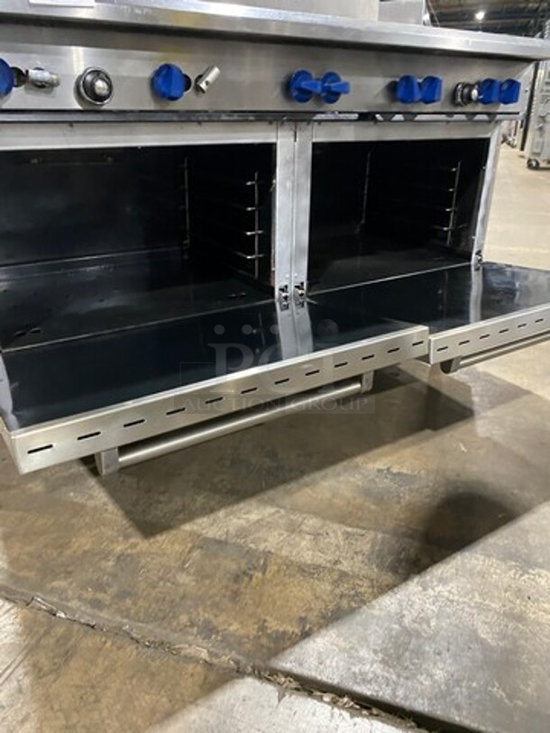 All Satinless Steel! Commercial Natural Gas Powered 10 Burner Stove! With Raised Back Splash! With 2 Full Size Oven Underneath! All Stainless Steel! - Image 7 of 10