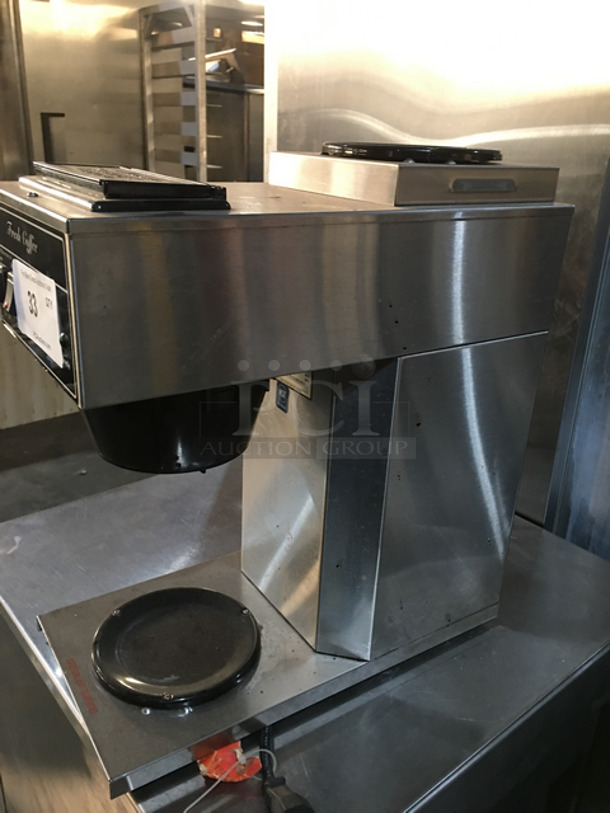 Newco Fresh Coffee Commercial Coffee Maker! All Stainless Steel! With 2 Warmers! Model: AK2 SN: AK 000776712RJ 120V 60 HZ 1 Phase - Image 2 of 9