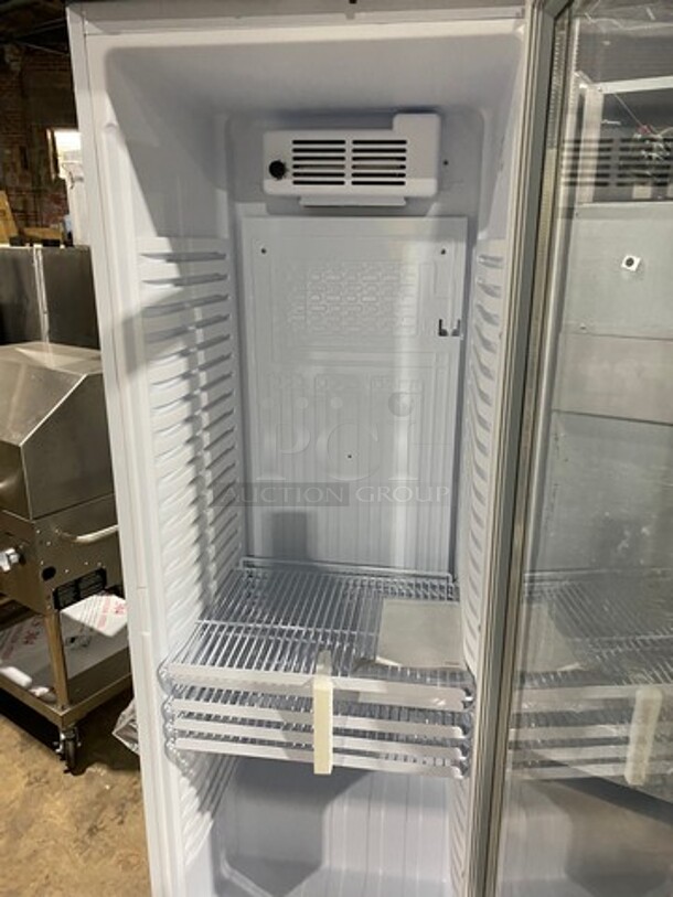 NEW! IN THE BOX! Atlantic Commercial Single Door Reach In Cooler Merchandiser! With View Through Door! Poly Coated Racks! Model: USS374DTKL SN: 100004765198 115V 60HZ 1 Phase - Image 6 of 9