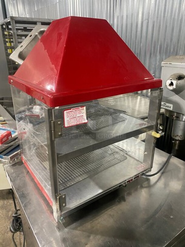 Wisco Commercial Countertop Electric Powered Heated Food Display Case! Glass All Around! With Rear Access! Stainless Steel Body! Model: 6801 SN: 9033 120V - Image 3 of 7