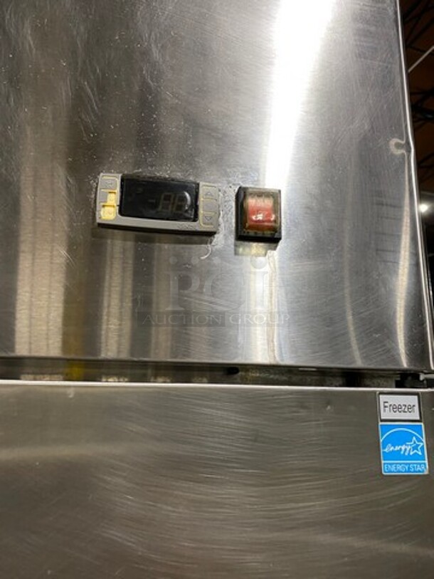 WOW! Late Model 2017! Atosa Commercial 2 Door Reach In Freezer! With Poly Coated Racks! All Stainless Steel! On Casters! Model: MBF8002 SN: MBF8002AUS100317030800C40012 115V 60HZ 1 Phase! Working When Removed! - Image 8 of 9
