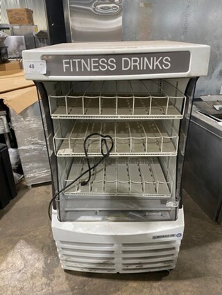 Beverage Air Commercial Refrigerated Open Grab-N-Go Drink Display Case! With Poly Drink Racks! Model: BZ131W SN: 11613267 115V 60HZ 1 Phase