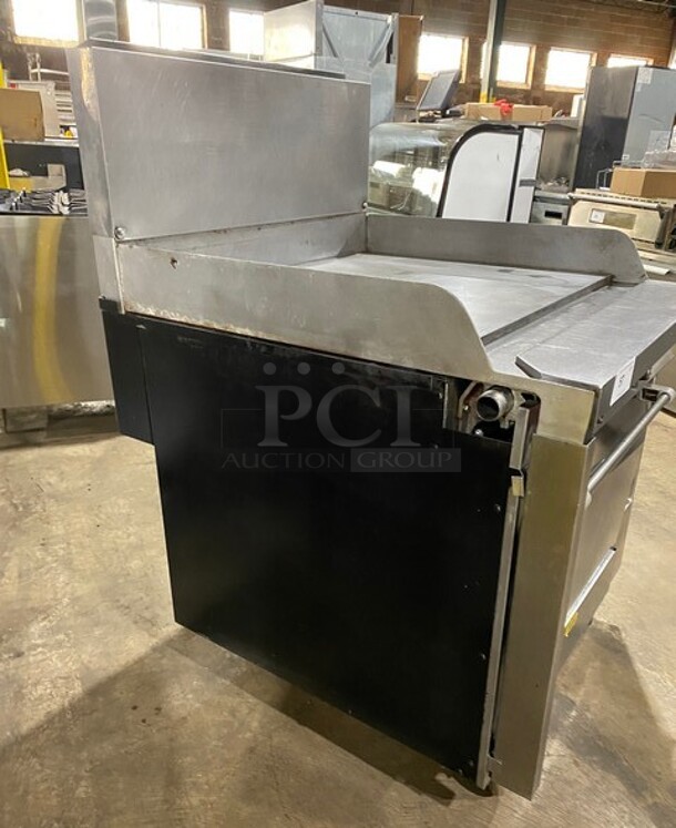 NICE! Vulcan Commercial Natural Gas Powered Flat Top Griddle! With Side/Back Splashes! With Oven Underneath! Stainless Steel! On Casters! - Image 2 of 9