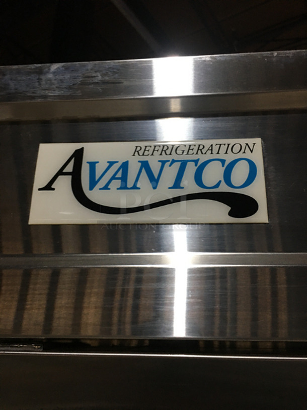 MUST HAVE! Avantco Commercial 3 Door Reach In Refrigerator! With Poly Coated Racks! All Stainless Steel! On Casters! Working When Removed! Model: 178CFD3RR 115V 60HZ 1 Phase - Image 10 of 11