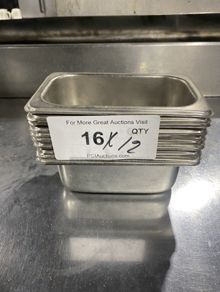 WINCO Stainless Steel 1/9" Food Bowls! 12X Times Your Bid!