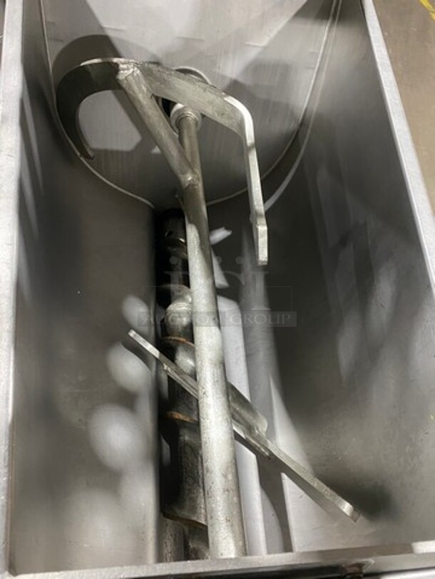 AMAZING! Hobart Commercial Floor Style Heavy Duty Meat Grinder/ Meat Mixer! With 200 LB Capacity! With Foot Pedal Control! Solid Stainless Steel! On Casters!  Model: MG2032 SN:311433265! 480V 60HZ 3 Phase! - Image 5 of 10