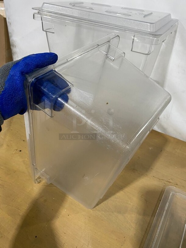 Cambro Clear Food Storage Box With Lid! MODEL 1218CCW 12X18 3x Your Bid! - Image 5 of 7