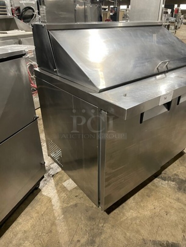 Universal Coolers 48 Inch Mega Top Sandwich Prep Table! Model SC48BMI Serial 6057423918040701! 115V 1 Phase! On Casters!  - Image 2 of 9