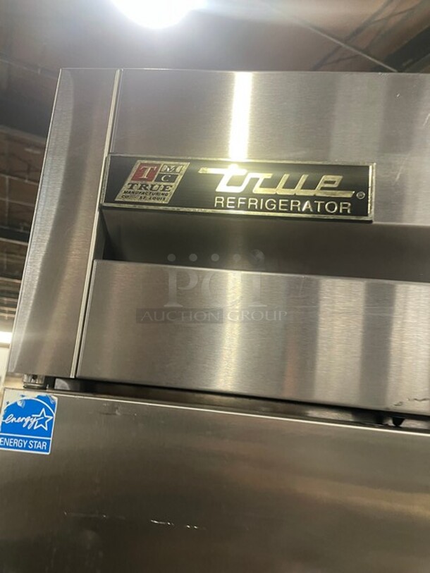 NICE! True Commercial 2 Door Reach In Refrigerator! With Poly Coated Racks! All Stainless Steel! On Casters! 115V 1 Phase! Model: T-35 SN: 7018068! - Image 9 of 10