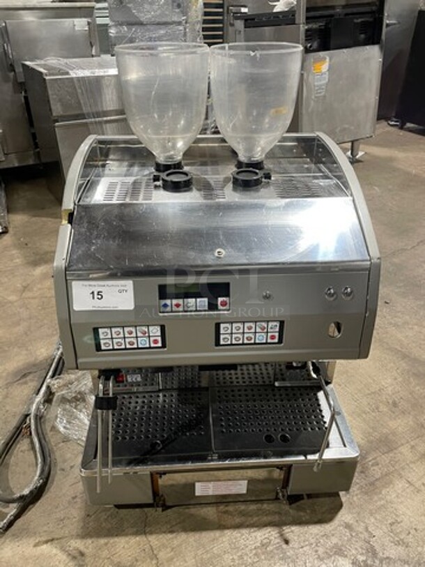 CMA Italy Commercial Countertop Espresso Machine! With Dual Coffee Bean Grinder! All Stainless Steel! Model: AK2AA SN:360152 220/230V - Image 1 of 9
