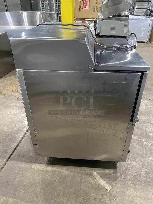 True Stainless Steel Commercial Milk Cooler on Commercial Casters! Eletric Powered! MODEL: TMC-34-S SN:1-4828353 115 Volts, 1 Phase!  - Image 2 of 7