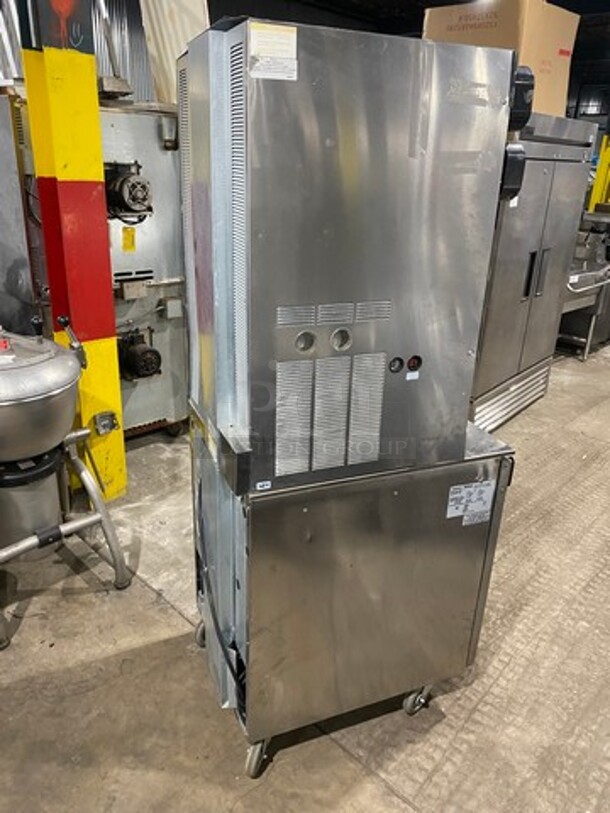 AMAZING! Manitowoc Multiplex Smoothie Workstation! On Single Door Undercounter Cooler! With Poly Bins! All Stainless Steel! On Casters! Model: MB81 SN: 1701150000857 115V 60HZ 1 Phase - Image 4 of 11