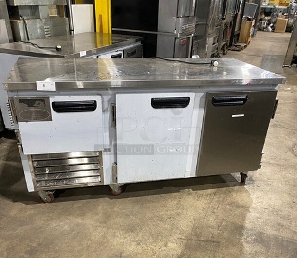 SWEET! LATE MODEL LIKE NEW! BARLEY USED! 2021 Leader Stainless Steel Low Boy Under Counter Freezer! MODEL ESFB72 SN: NE11RI789A 115V 1PH! Working When Removed! - Image 1 of 8