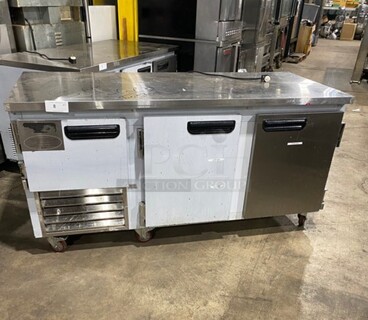 SWEET! LATE MODEL LIKE NEW! BARLEY USED! 2021 Leader Stainless Steel Low Boy Under Counter Freezer! MODEL ESFB72 SN: NE11RI789A 115V 1PH! Working When Removed!