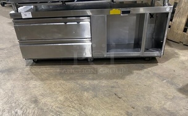 Commercial Refrigerated 2 Drawer Chef Base! All Stainless Steel! On Casters!