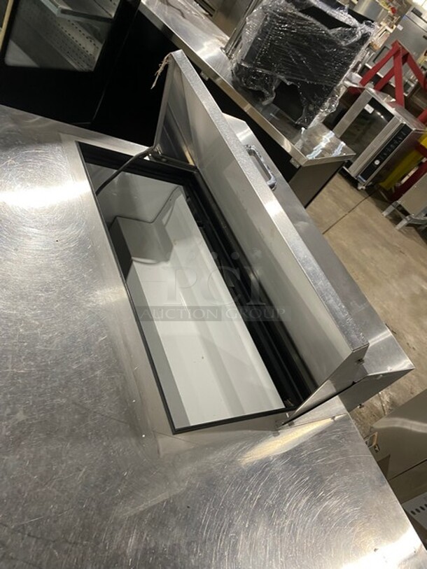 COOL! True Commercial Refrigerated Sandwich Prep Table! With 2 Door Underneath Storage Space! All Stainless Steel! On Casters! Model: TSSU4808 SN:4940880 115V 1PH - Image 8 of 9