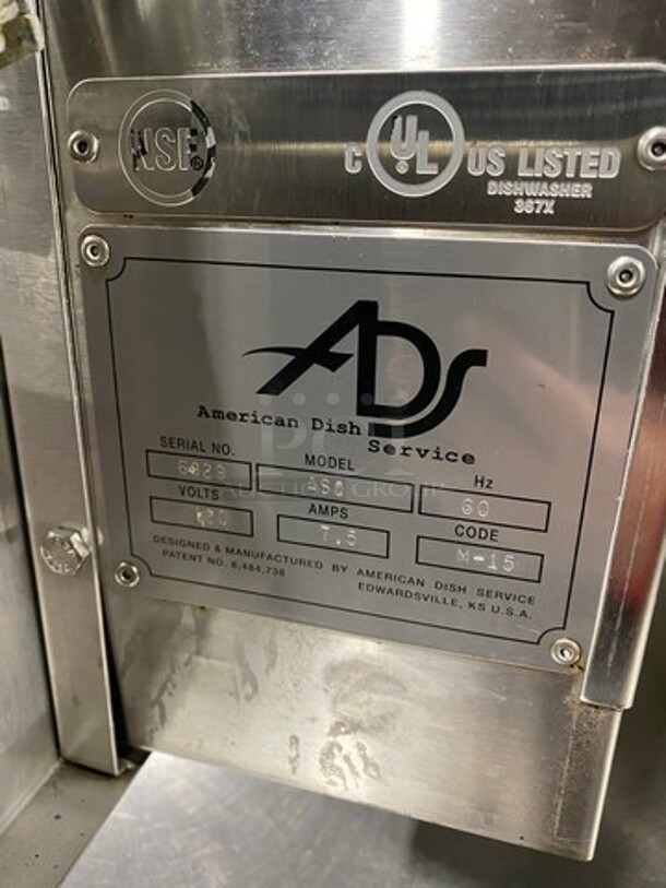 American Dish Service Commercial Rotary Bar Glass Washer! All Stainless Steel! On Legs! Model: ASQ SN: 6829 120V - Image 8 of 10