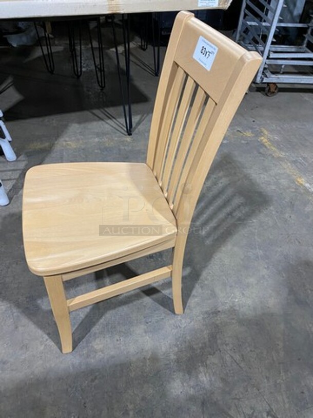 Brand New! Napa European Beechwood Slot Back Wood Dining Chairs! 3 X Yoyr Bid!  - Image 2 of 7