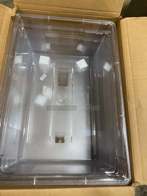NEW! IN THE BOX! Carlisle Clear Poly Food Containers! 4 In A Box! 1 Box Per Number! 4x Your Bid! - Image 3 of 7