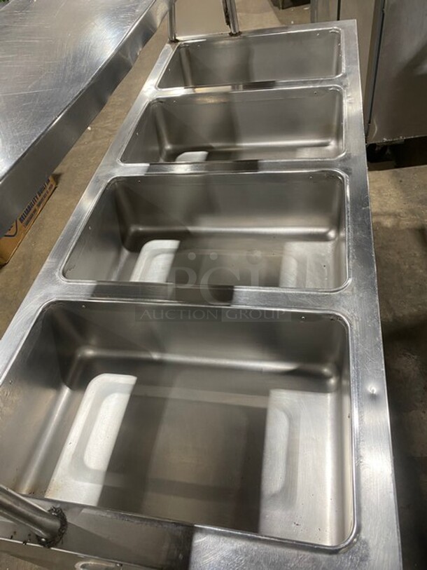 NICE! Seco Electric Powered All Stainless Steel 4 Compartment Steam Table! With Sneeze Guard!On Casters! - Image 4 of 9