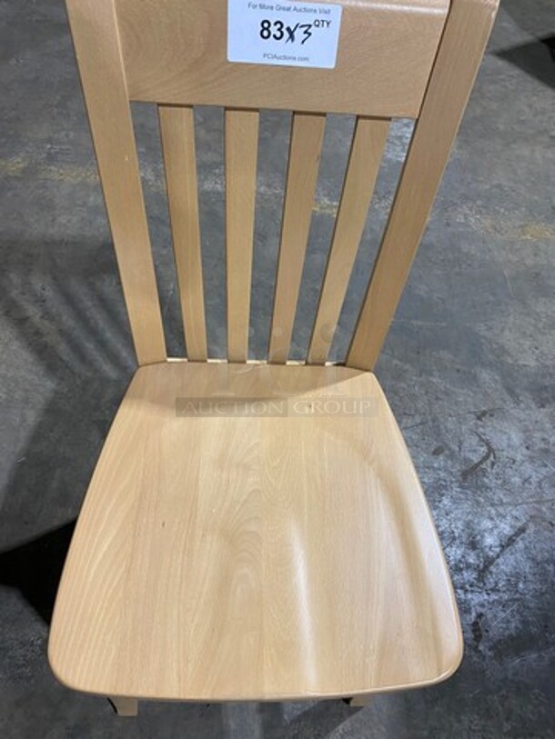Brand New! Napa European Beechwood Slot Back Wood Dining Chairs! 3 X Yoyr Bid!  - Image 5 of 7