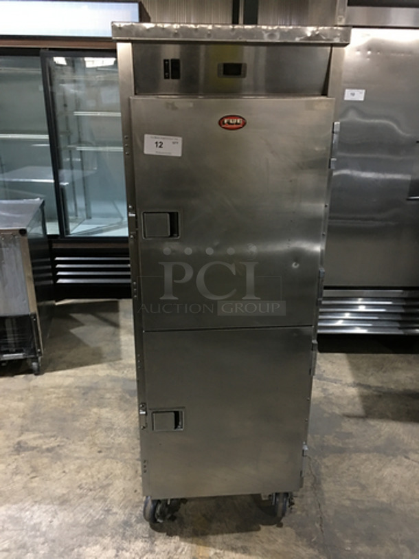 FABULOUS! 2015 FWE Split Door Insulated Warming Cabinet! Holds Full Size Trays! All Stainless Steel! On Casters!  Model: TST-16-CHP SN: 154344901 120V 1 Phase