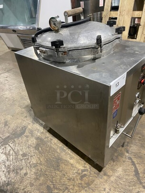 Smokaroma Commercial Electric Powered Pressure BBQ Cooker/ Smoker! All Stainless Steel! On Casters! Model: CU200F SN: 6118 208V - Image 2 of 10