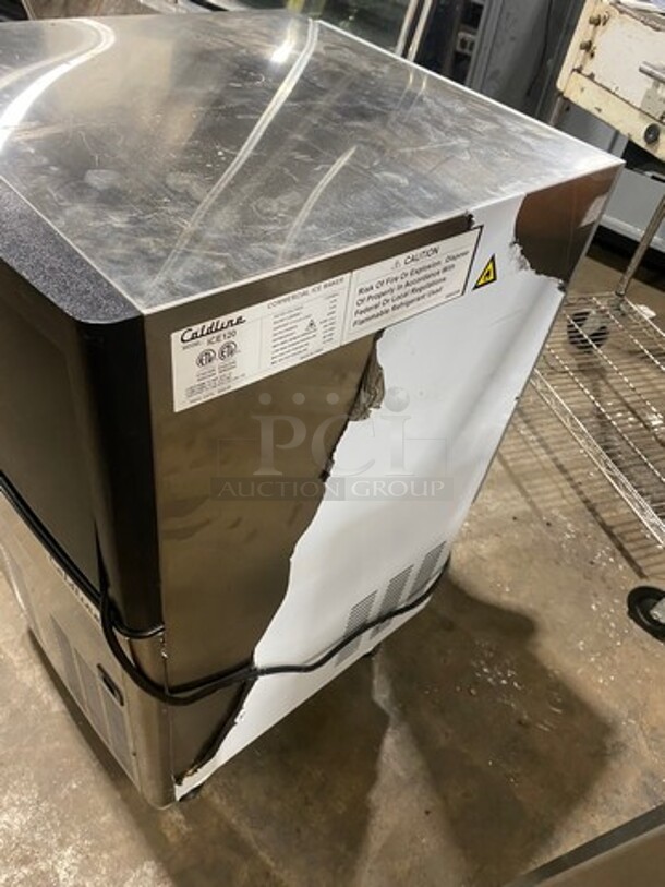 LATE MODEL! 2020 Coldline Commercial Undercounter Ice Maker Machine! All Stainless Steel! On Legs! WORKING WHEN REMOVED! Model: ICE120 115V - Image 4 of 10