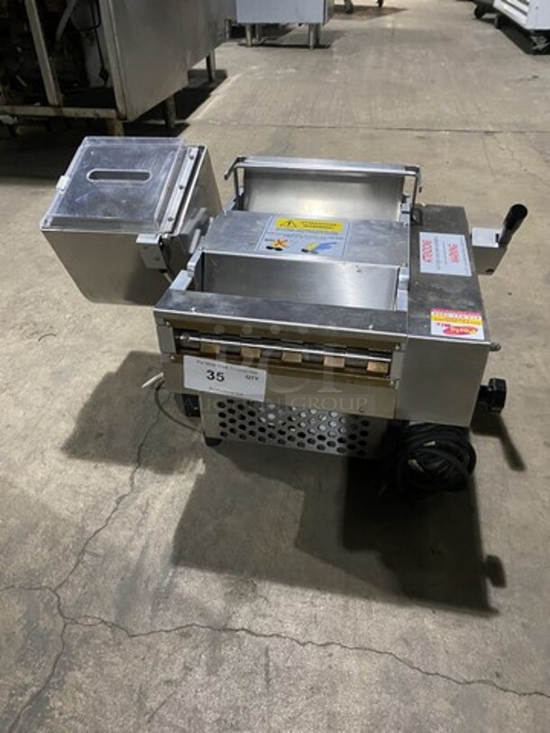 Nice! 2006 La Monferrina Commercial Countertop Pasta Dough Sheeter! All Stainless Steel! Model NINA Serial 06N093! 220V!