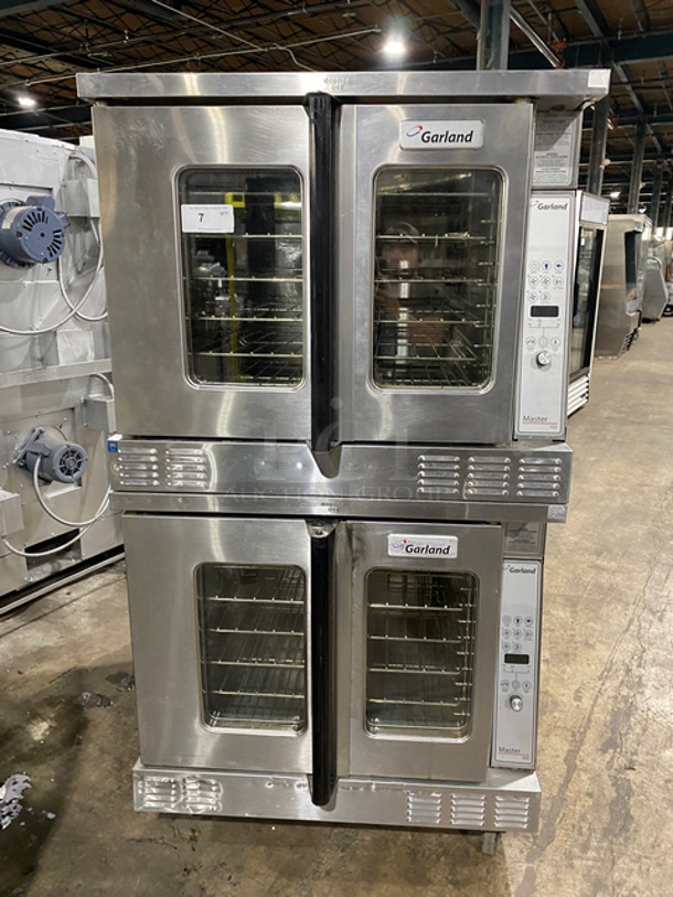 Garland Master 450 SERIES Commercial Electric Powered Double Deck Convection Oven! With View Through Doors! Metal Oven Racks! All Stainless Steel! On Casters! 2x Your Bid Makes One Unit!