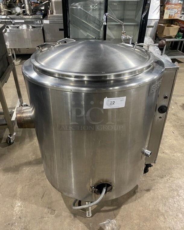 Groen Commercial Natural Gas Powered Jacketed Self-Contained Soup Kettle! All Stainless Steel! On Legs! Model: AH140 SN: 1380 115V 1PH