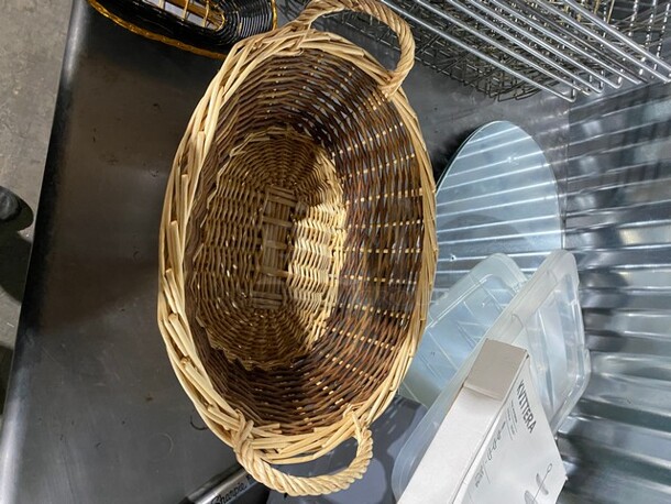 COOL! Light & Dark Woven Bread Baskets! 9 X Your Bid! - Image 8 of 9