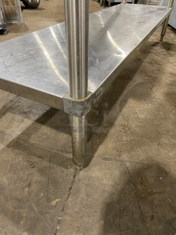 Solid Stainless Steel Work Top/ Prep Table! With Mounted Can Opener! With Storage Space Underneath! On Legs! - Image 4 of 8