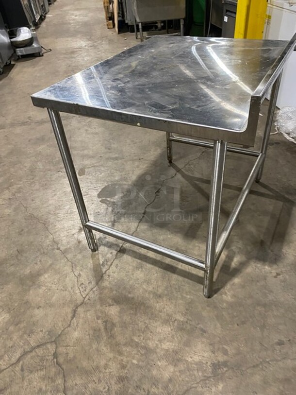 Stafford-Smith Heavy Duty Stainless Steel Open Base Worktable With Raised Back Splash! - Image 4 of 7