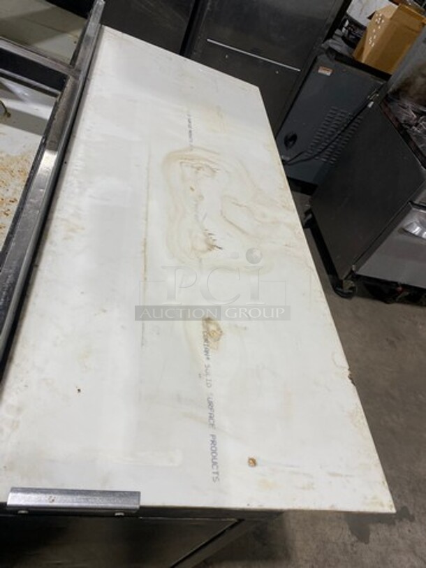 True Commercial Refrigerated Pizza Prep Table! With Commercial Cutting Board! With 2 Door Storage Space Underneath! Poly Coated Racks! All Stainless Steel! On Casters! Model: TPP60 SN: 13730805 115V 60HZ 1 Phase - Image 9 of 10