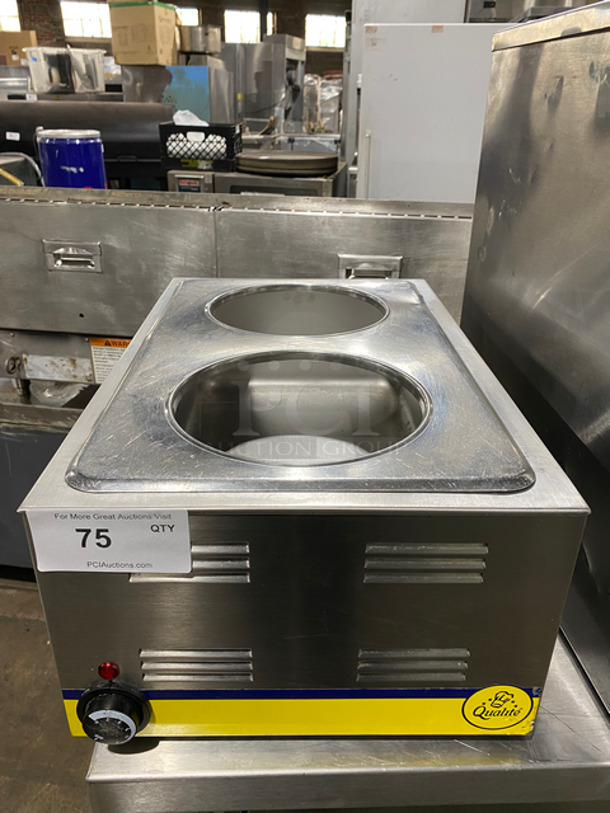 Adcraft Commercial Countertop Single Well Food Warmer! With Round Pan Adapter! All Stainless Steel! Model: FW1200WF 120V 60HZ 1 Phase